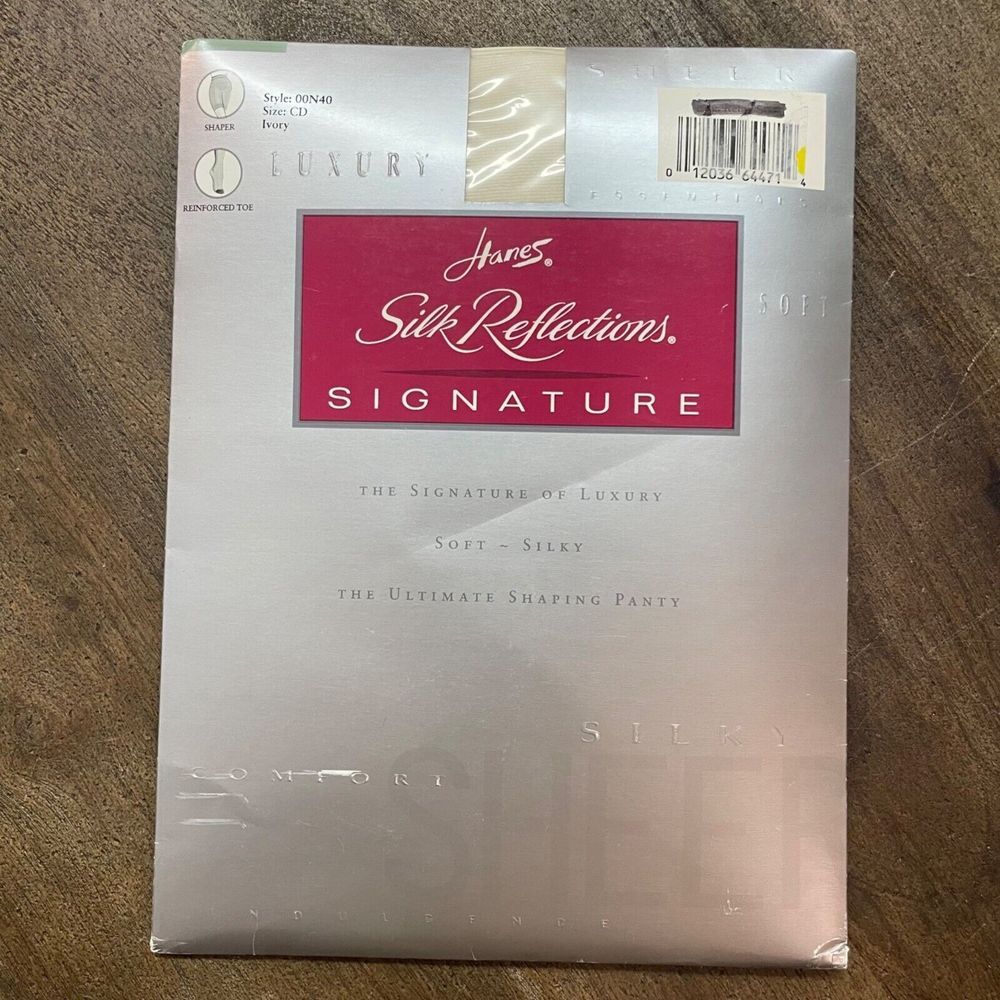 Hanes Silk Reflections Control Top Pantyhose‎ Size CD Ivory